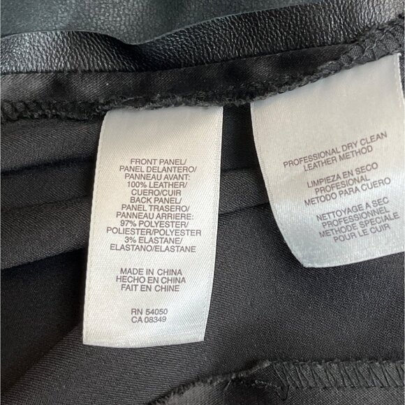 Jones New York Women's Black Sleeveless Leather Shirt Sz 6P (EUR 36) - Picture 5 of 6